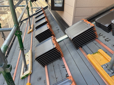 名古屋市での屋根葺き替え工事