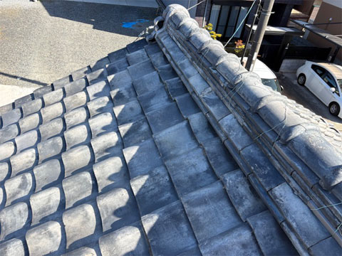 岐阜市での屋根葺き替え工事