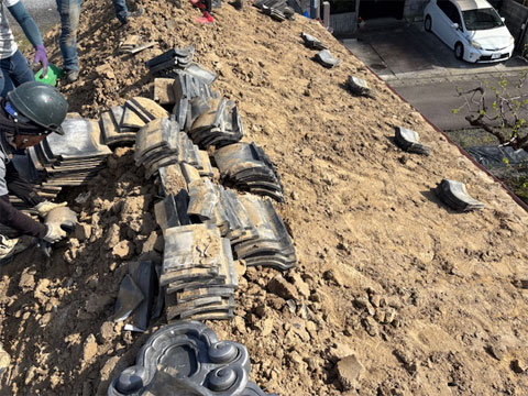 岐阜市での屋根葺き替え工事