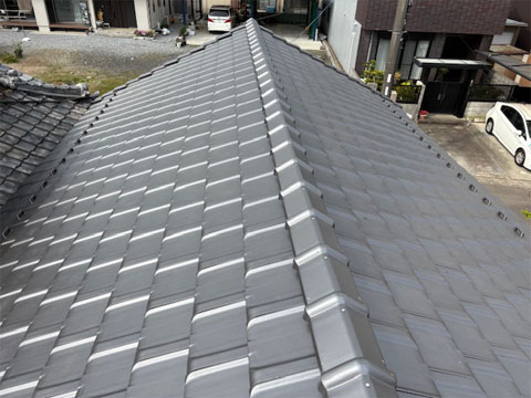 岐阜市での屋根葺き替え工事
