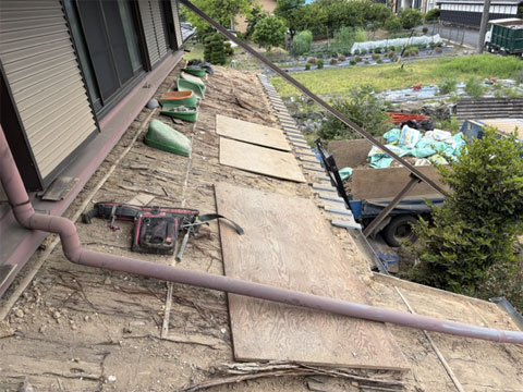 犬山市での屋根葺き替え工事