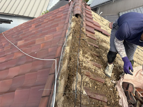 江南市での屋根葺き替え工事