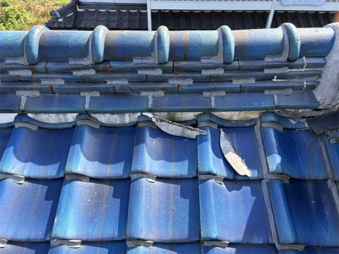 扶桑町での漆喰工事